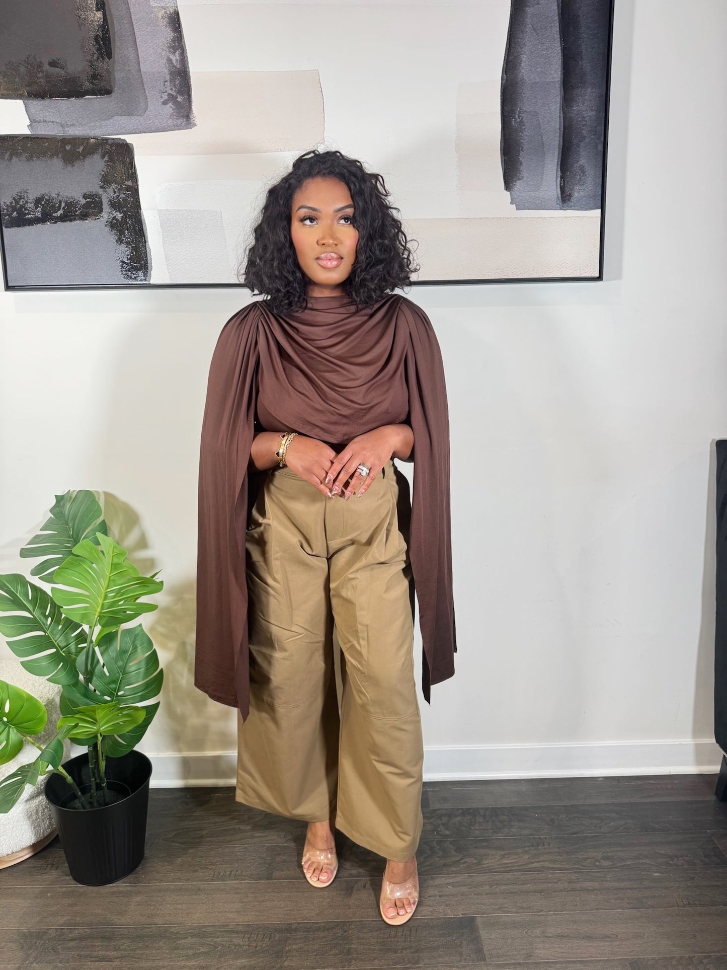 Espresso Drape Bodysuit