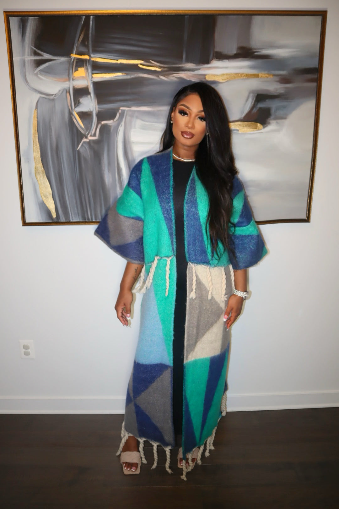 Carried Away Kimono (Blue)