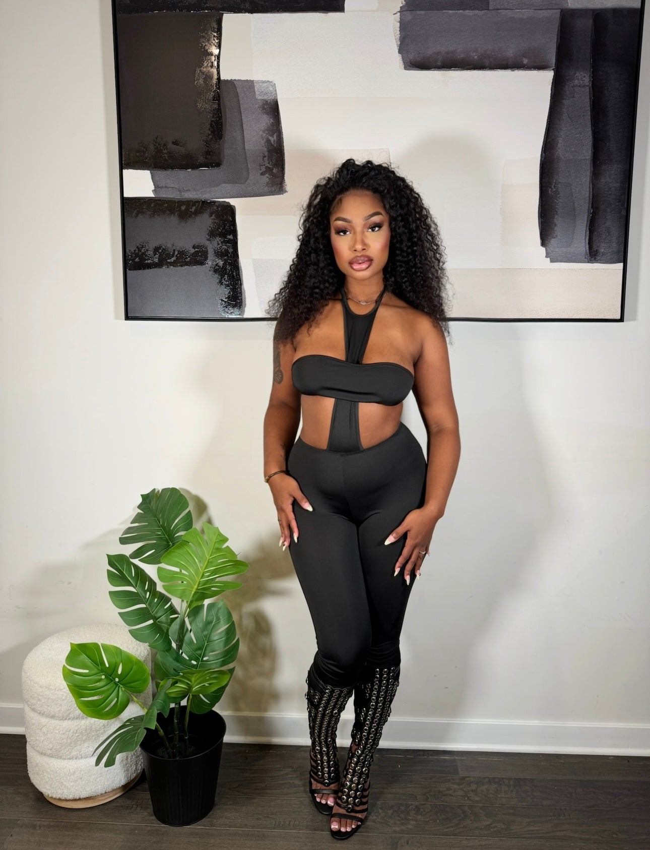 Noir Cut Out Jumpsuit
