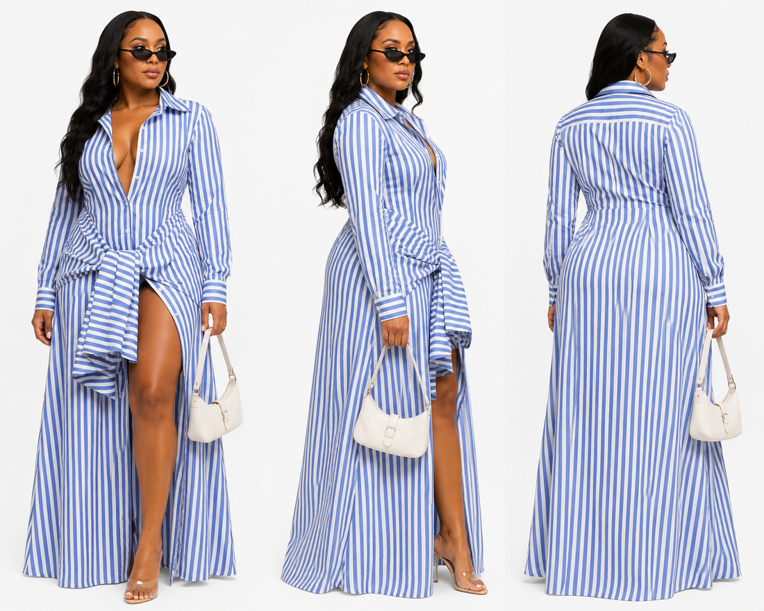 Main Attraction Maxi Dress (Blue)