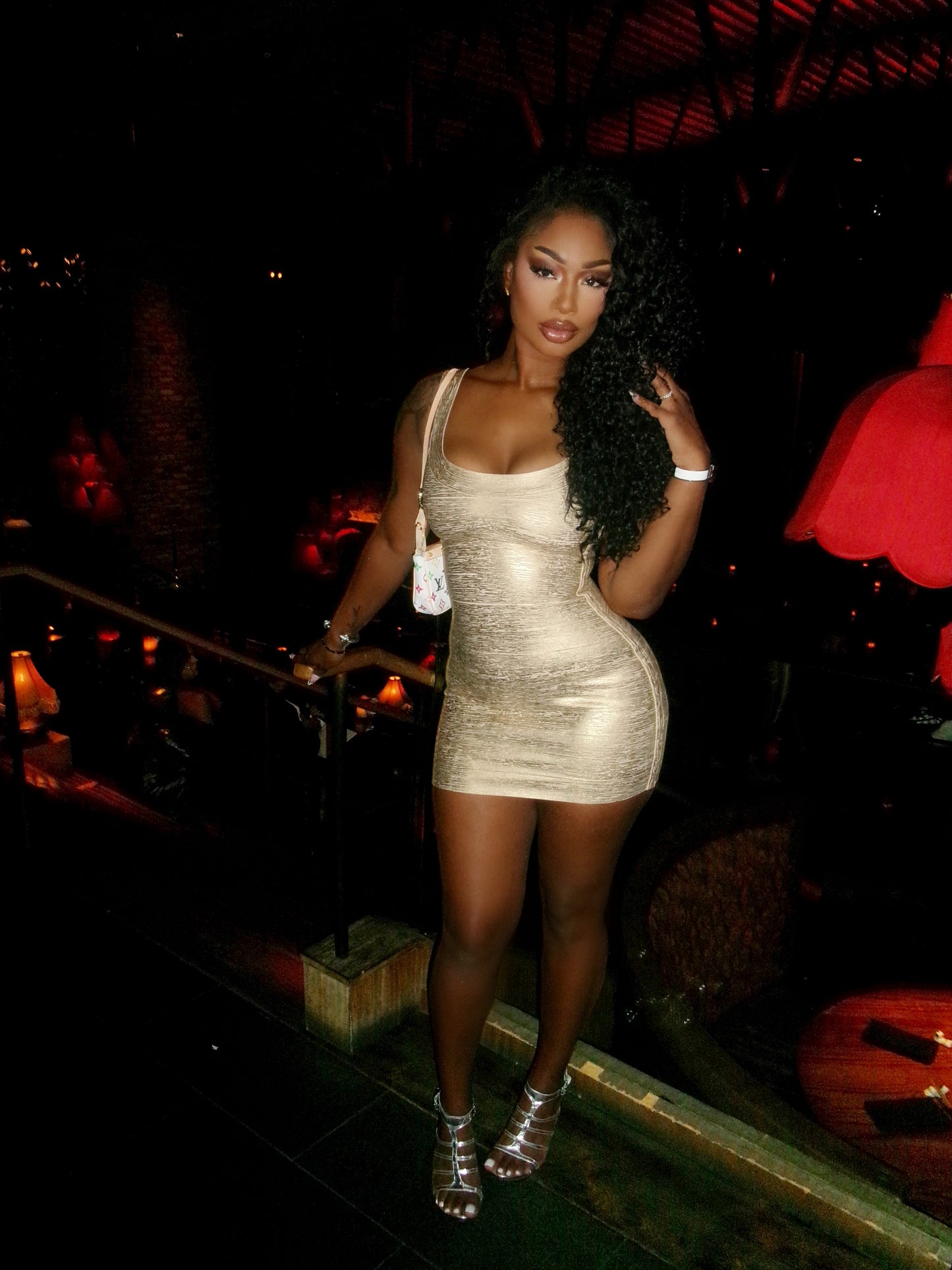 24K Gold Bandage Dress (Pre-Order: Item will ship in 1-2 weeks)